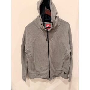 Nike Tech Fleece Full Zip Hoodie Gray Black Trim Large L
